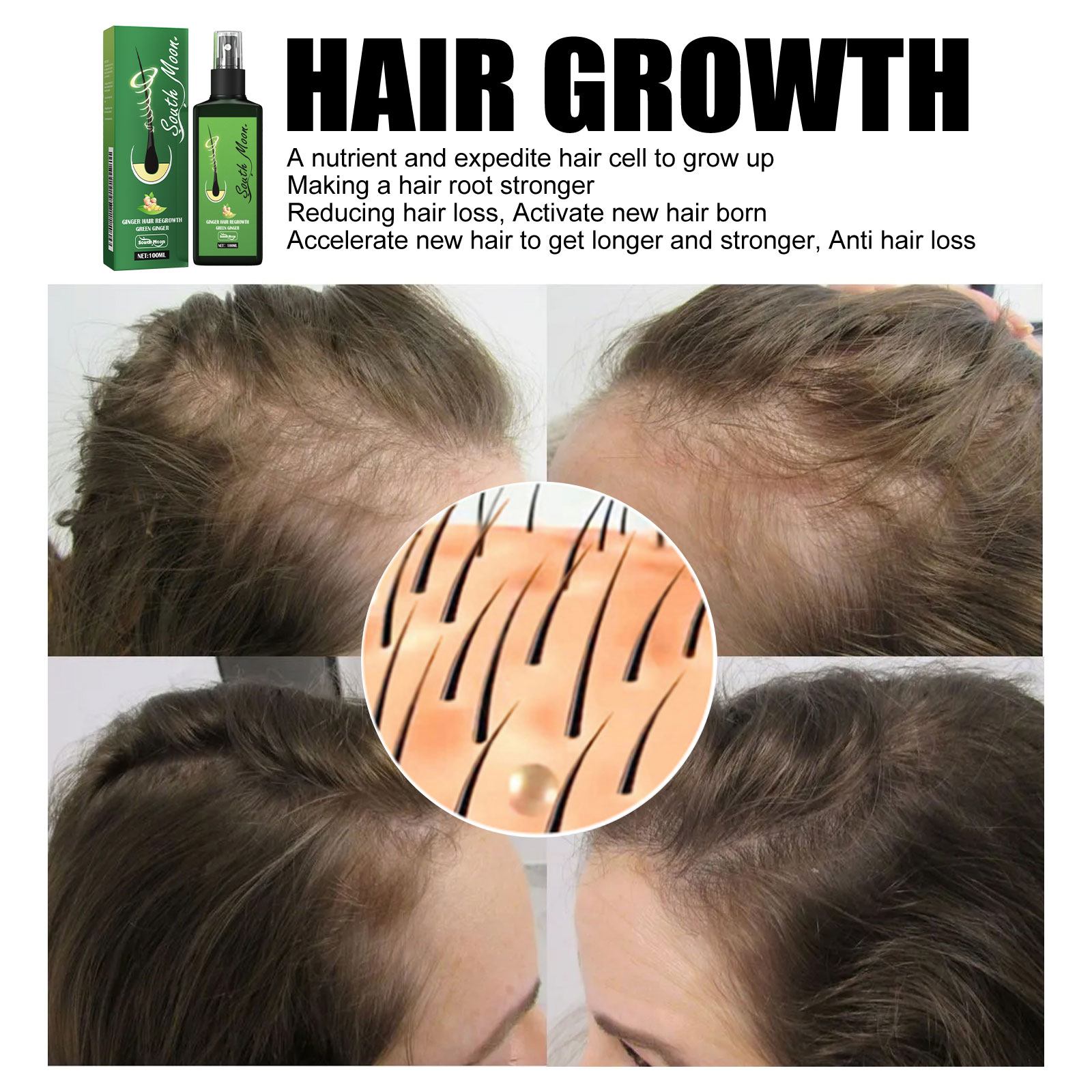 Ginger Hair Density Serum Spra - Hair Care For Hair Fall 评论和价格