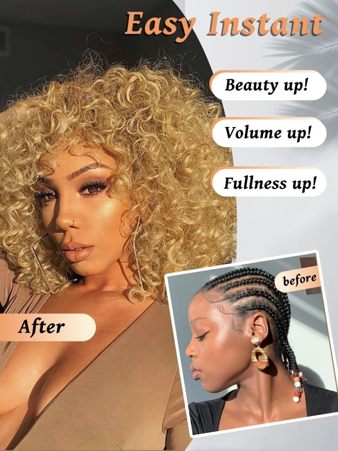 Honey Blonde Small Spirals Cur - Feather Hair Extension 评论和价格