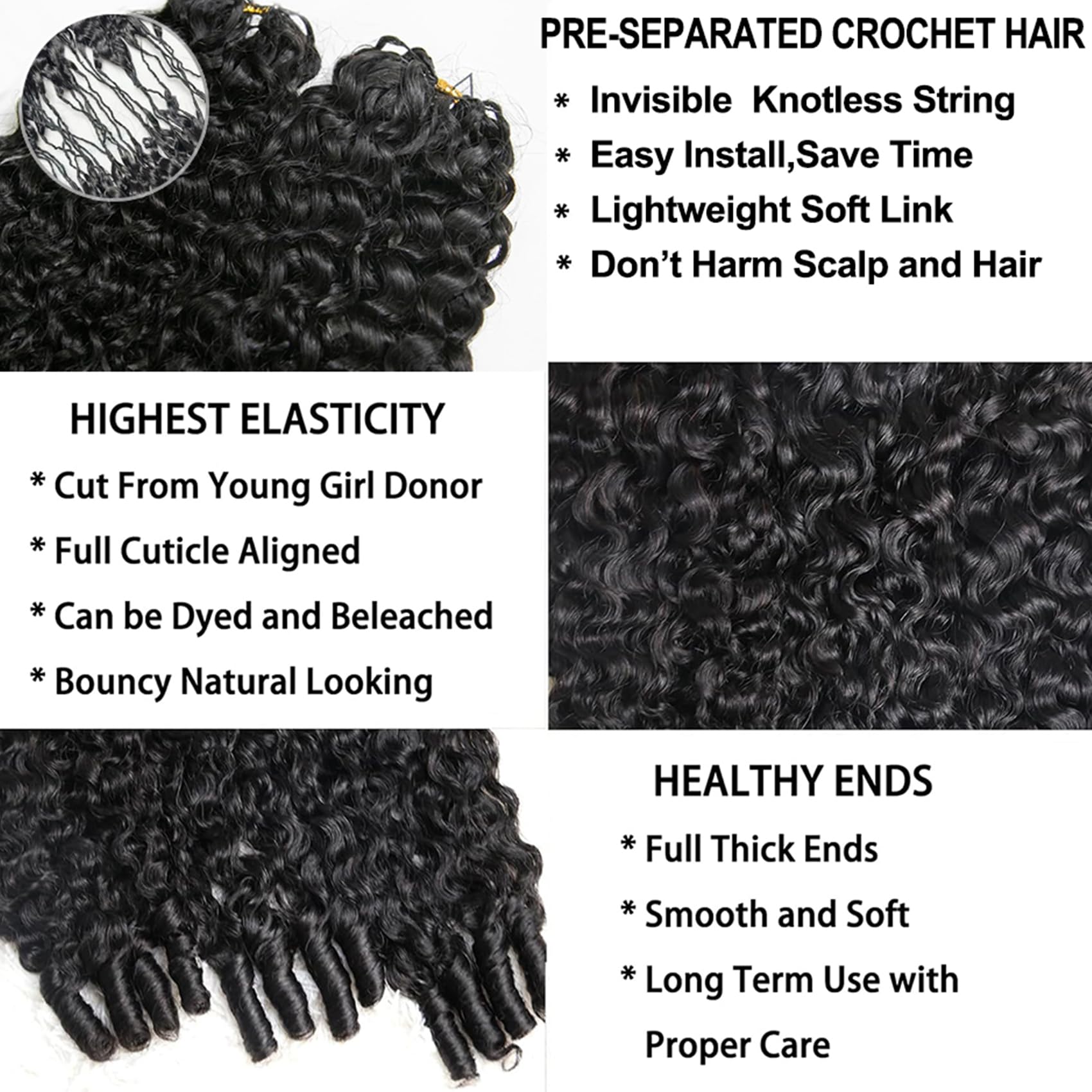 Burmese Curly Feather Crochet  - Hair Care Color 评论和价格