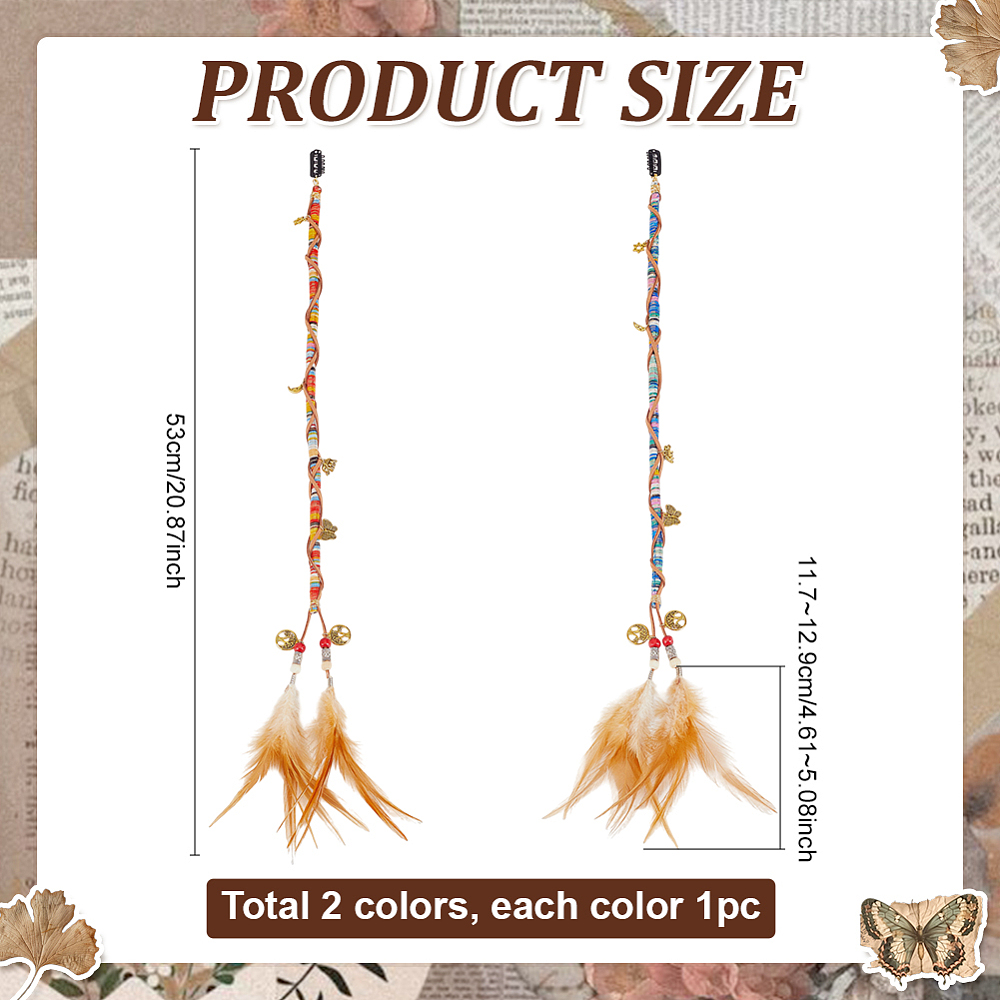 2pcs Feather Hair Extension Cl - Feather Hair Extension 评论和价格