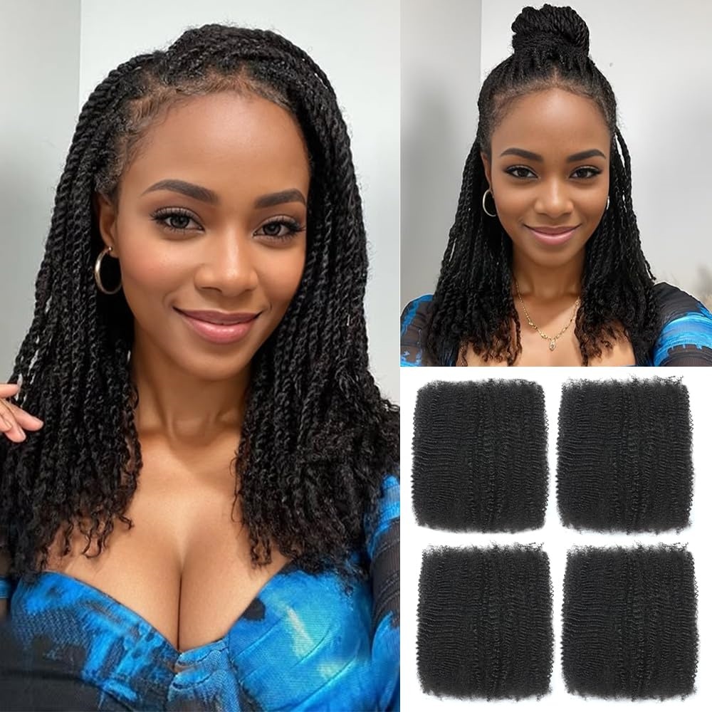 1/3/5pcs Afro Kinky Curly Bulk - Hair Care Color 评论和价格
