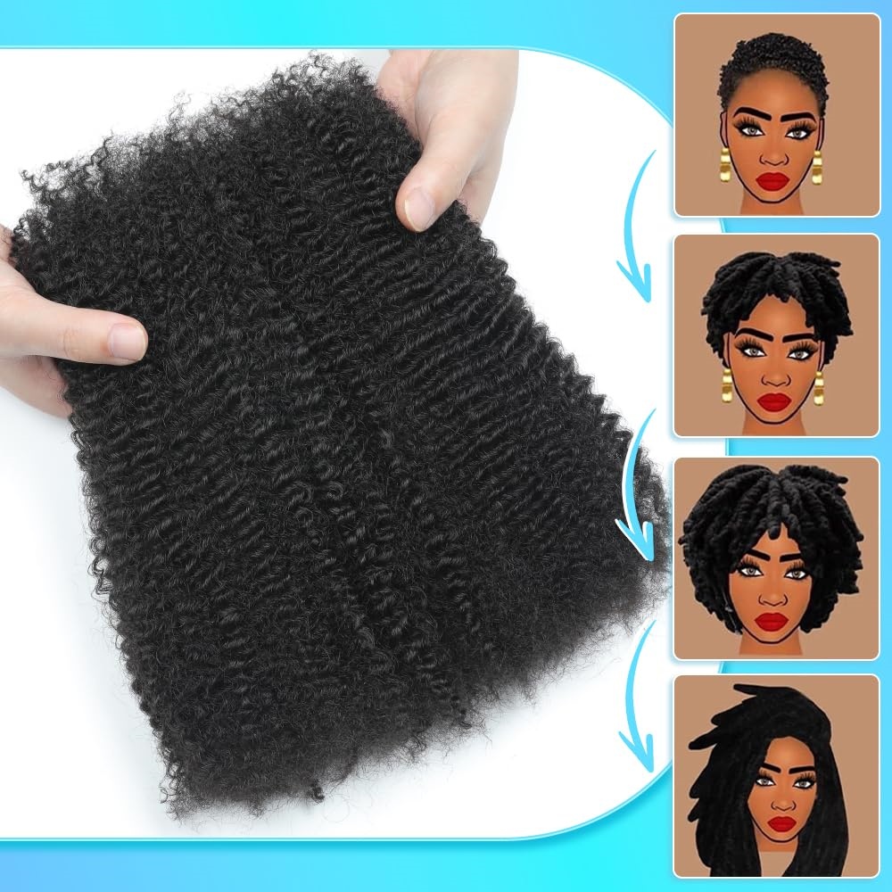 1/3/5pcs Afro Kinky Curly Bulk - Hair Care Color 评论和价格